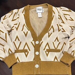 Autumn Adeigbo Tan and Cream Cardigan